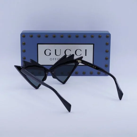 Gucci GG1371S 003 Cat Eye Sunglasses - Shiny Black with  display picture 1